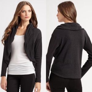 James Perse Slub Fleece Bolero in Black